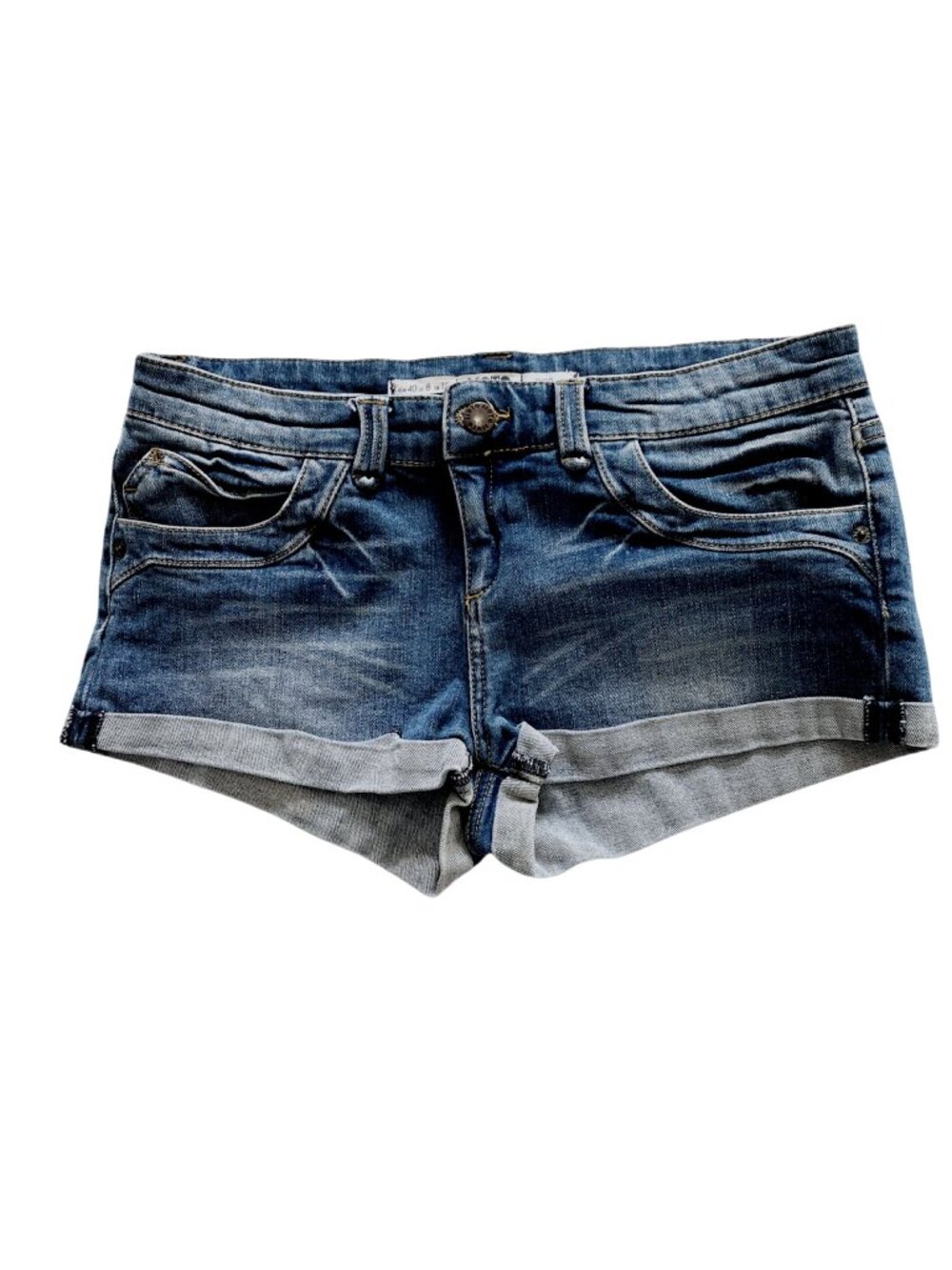 TopShop Moto Lace Up Distressed Black Denim Skirt